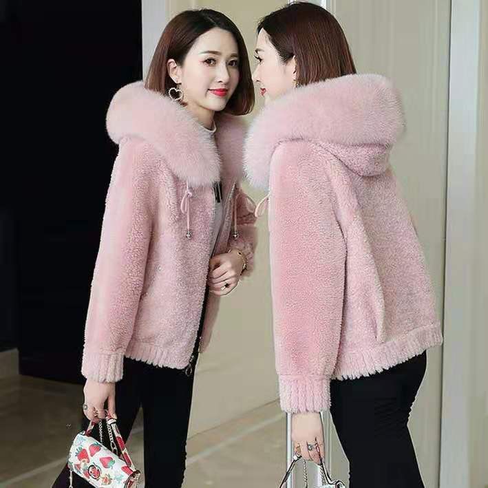 (TK038) ÁO KHOÁC NỮ LÔNG XÙ LIỀN MŨ LÔNG NỮ TÍNH