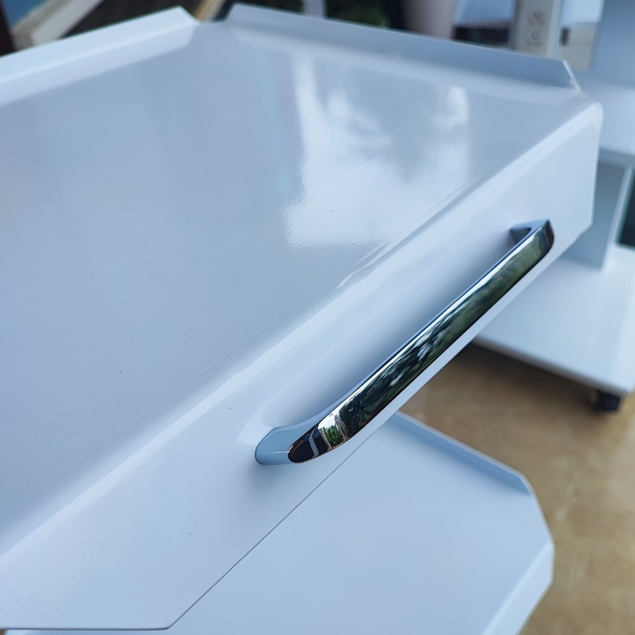 Xe đẩy nha khoa ba tầng có gài tay khoan implant - 1 đổi 1 trong 12 tháng