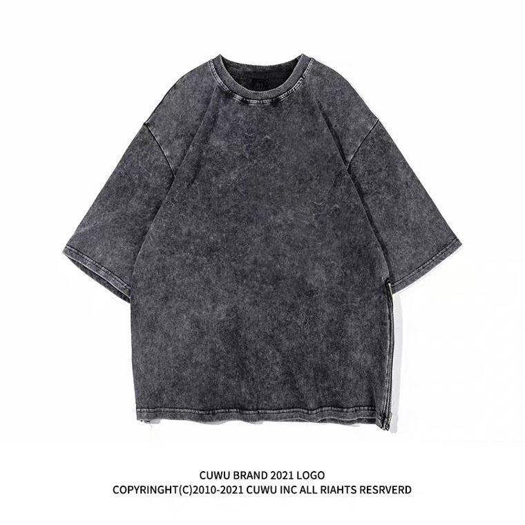 Áo thun Wash Áo Phông Xám Trơn Nam Nữ Unisex Amellia  trẻ trung năng động ( ANTW01 )