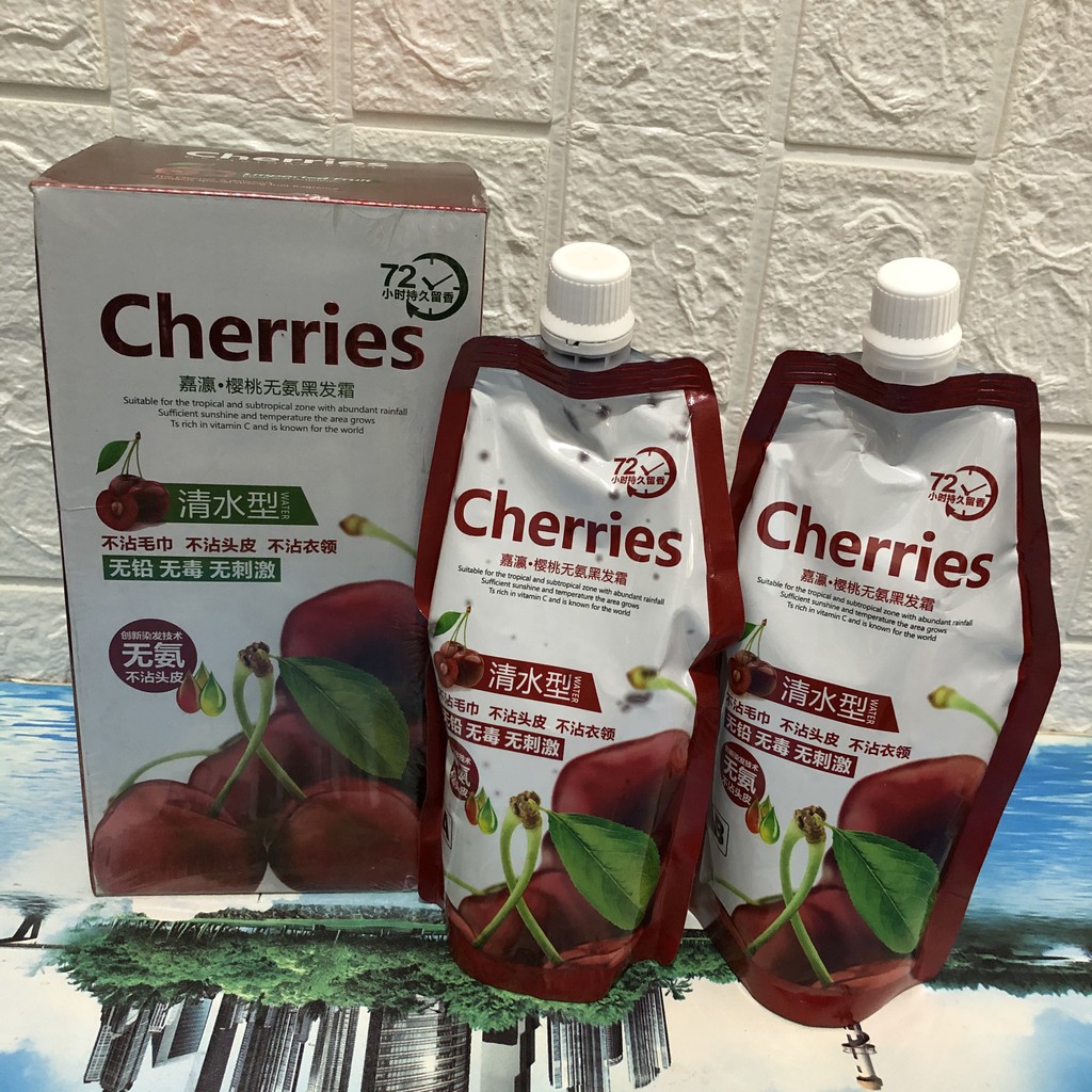 Nhuộm tóc đen Cherries chuyên gia phủ tóc bạc