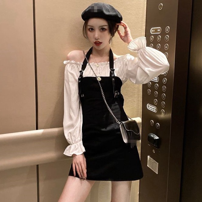 [Mã SKAMA06 giảm 8% tối đa 50K đơn 250K] Đầm váy nữ hai dây dạo phố dự tiệc tay dài Ulzzang | BigBuy360 - bigbuy360.vn