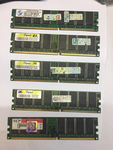 Ram máy tính PC Ddram 1 512M Bus 333 hoặc Bus 400