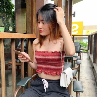 CROPTOP TUBE BROCADE