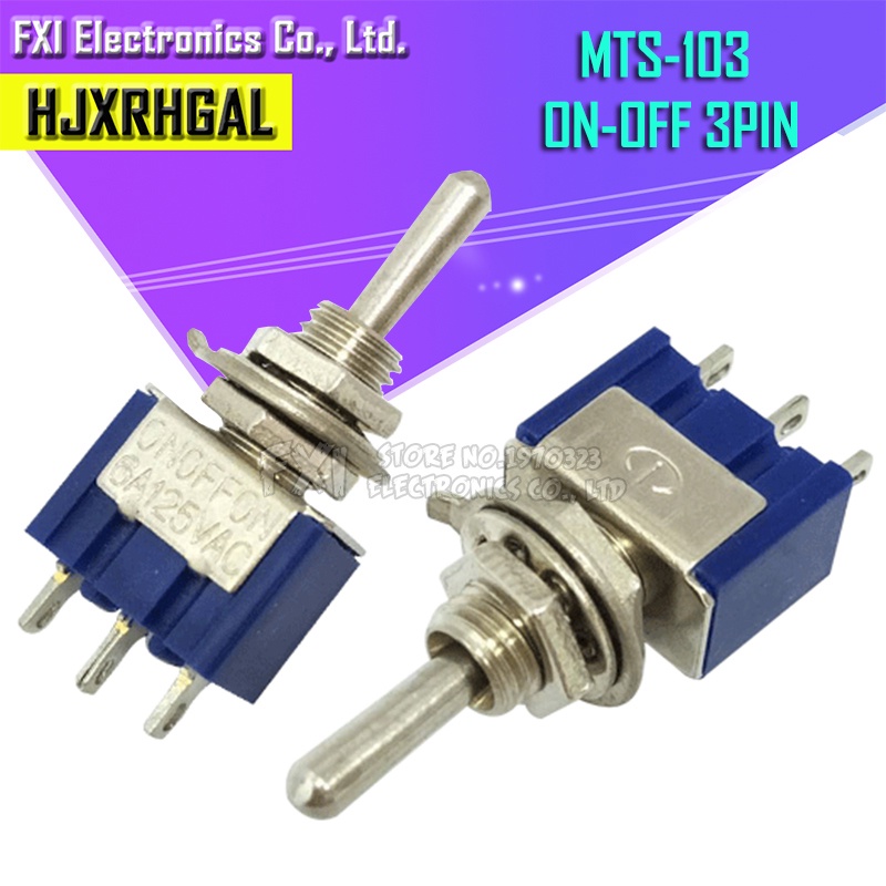 Bộ 5 Công Tắc Bật / Tắt Cho Đèn MTS-102 MTS-103 MTS-202 MTS-203 6A 125V Mini 3 / 6PIN