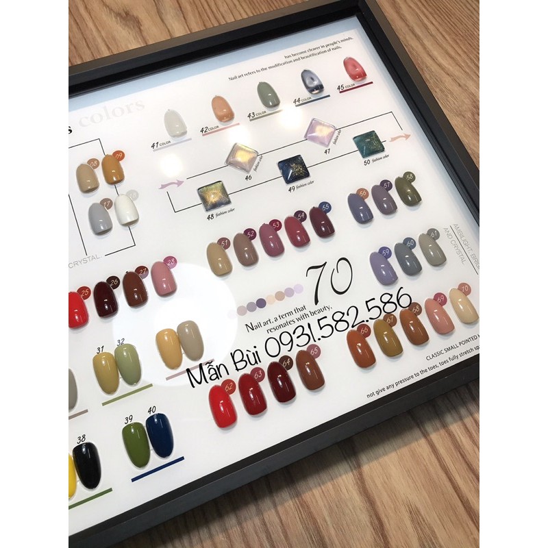 set sơn mỹ 70 chai cao cấp- tặng kèm bảng màu