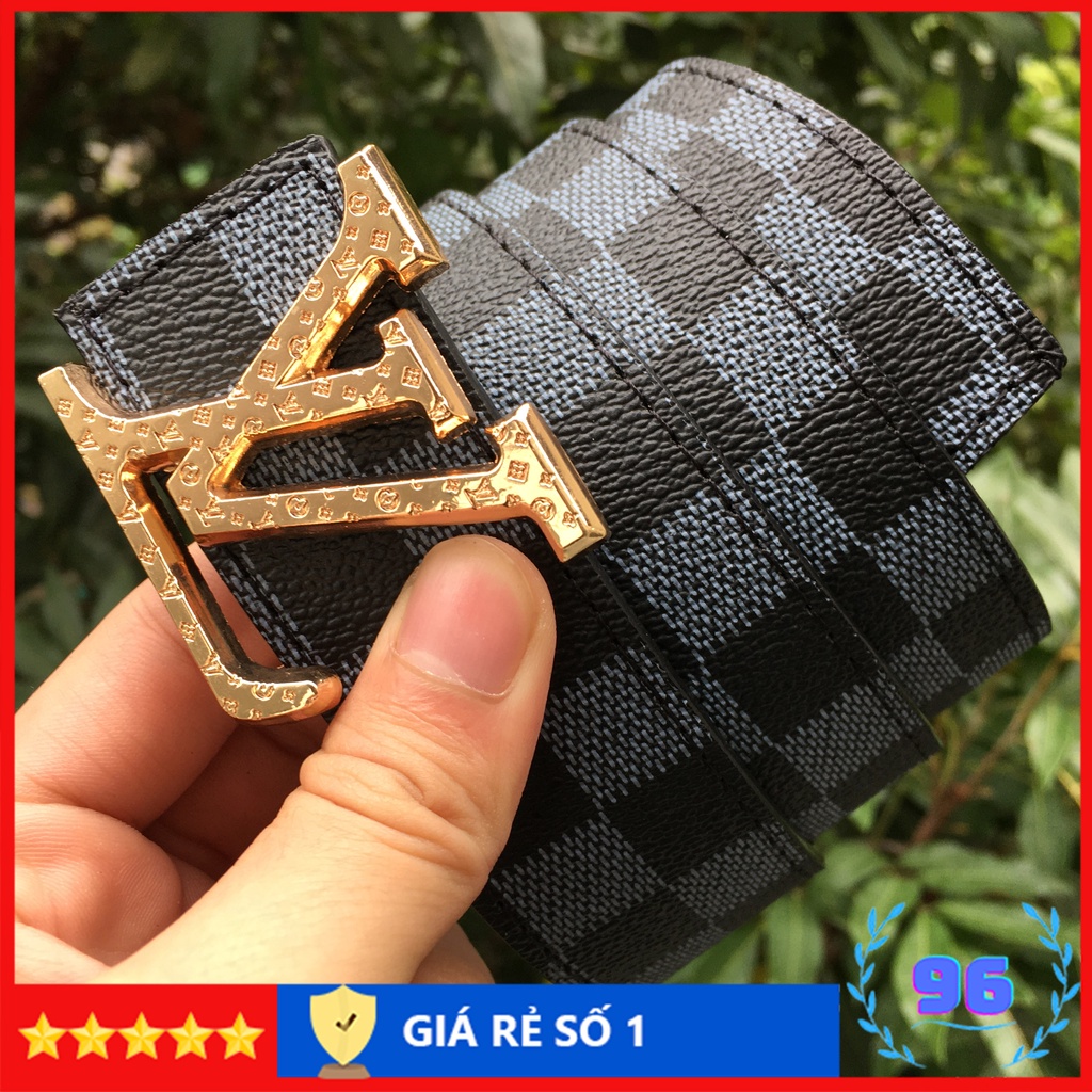 Thắt lưng nam LV, dây lưng nam LV cao cấp, mặt kim loại nguyên khối trẻ trung lịch lãm TLLV001S
