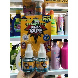 Bộ đôi chất xông đuổi muỗi Jumbo vape, tinh dầu đuổi muỗi đốt hương hoa Sakura 34ml*2