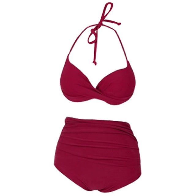 Bikini Hai Mảnh Cạp Cao Quảng Châu Chất Đẹp 2 dây | BigBuy360 - bigbuy360.vn