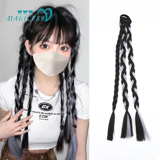 Dây Thun Buộc Tóc Trang Trí Kiểu Bện Phong Cách Magic789