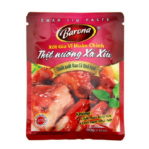 Xốt gia vị hoàn chỉnh thịt nướng sả Barona gói 80g (đủ vị best seller)
