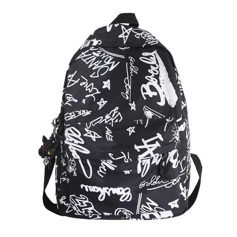Balo chống nước hình vẽ nghịch ngợm phong cách học sinh sinh viên đựng vừa sách vở laptop cặp unisex