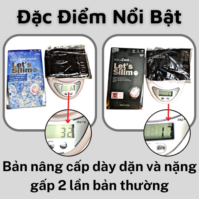 Găng tay chống nắng dài nam nữ xỏ ngón LET'S COOL đi nắng thấm hút mồ hôi nhanh