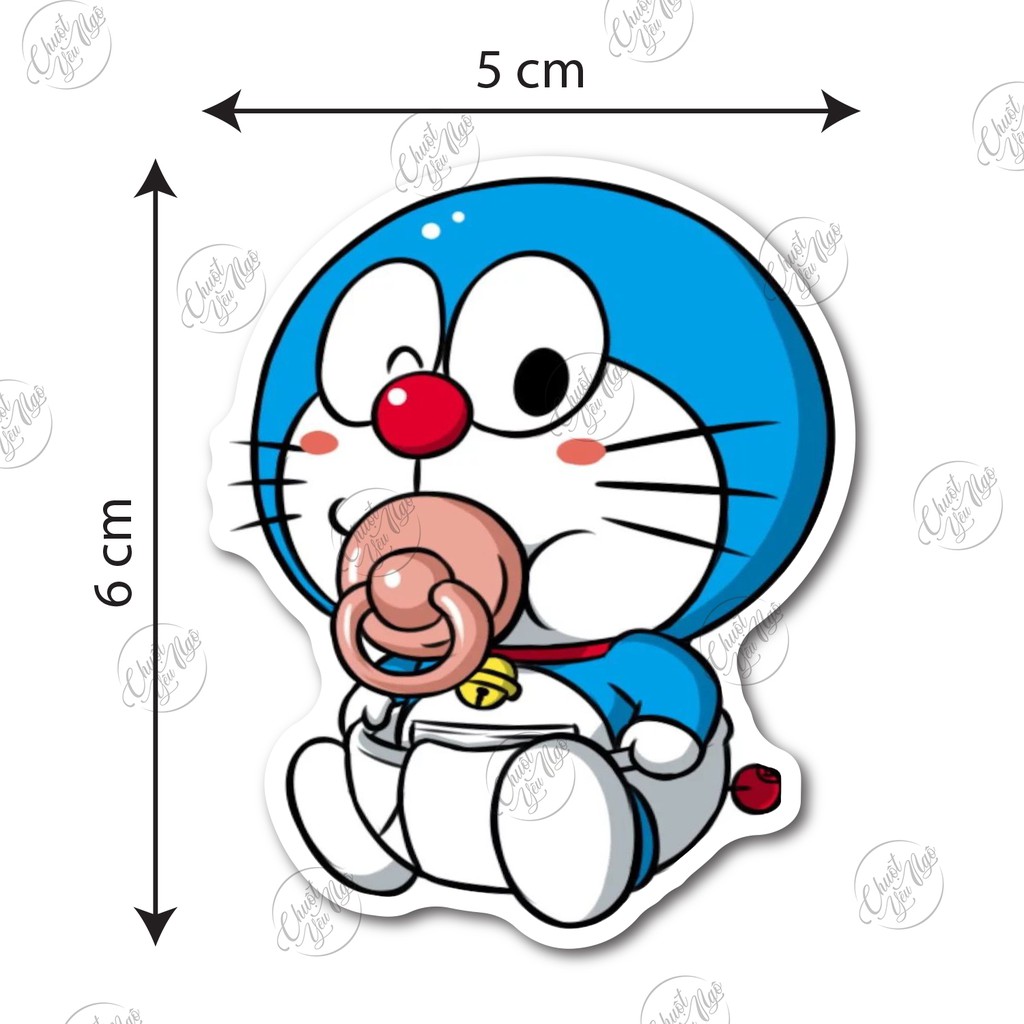 180 mẫu sticker không trùng decal Doraemon MÈO MÁY đến từ tương lai đô rê mon siêu dễ thương 5 lớp chống nước