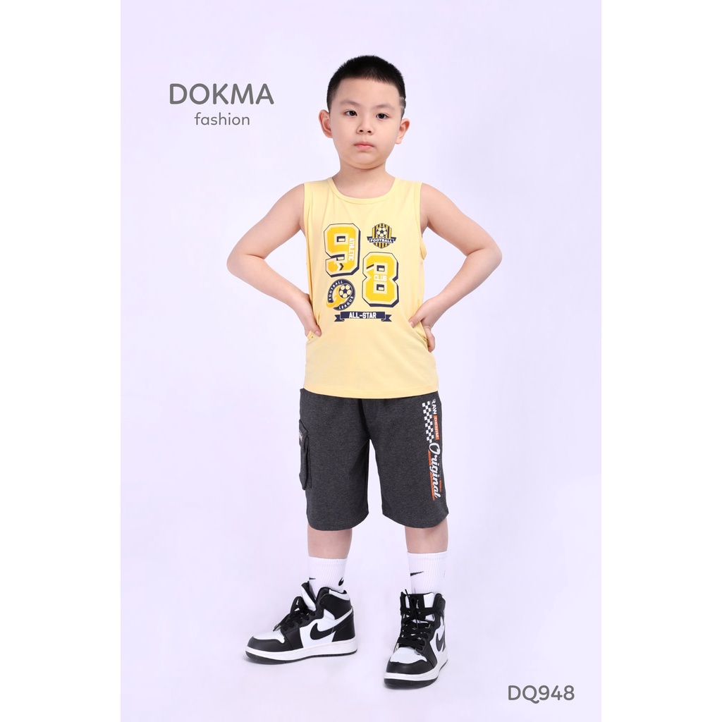 (7-12Y) Quần ngố túi hộp vải cotton cho bé - DOKMA