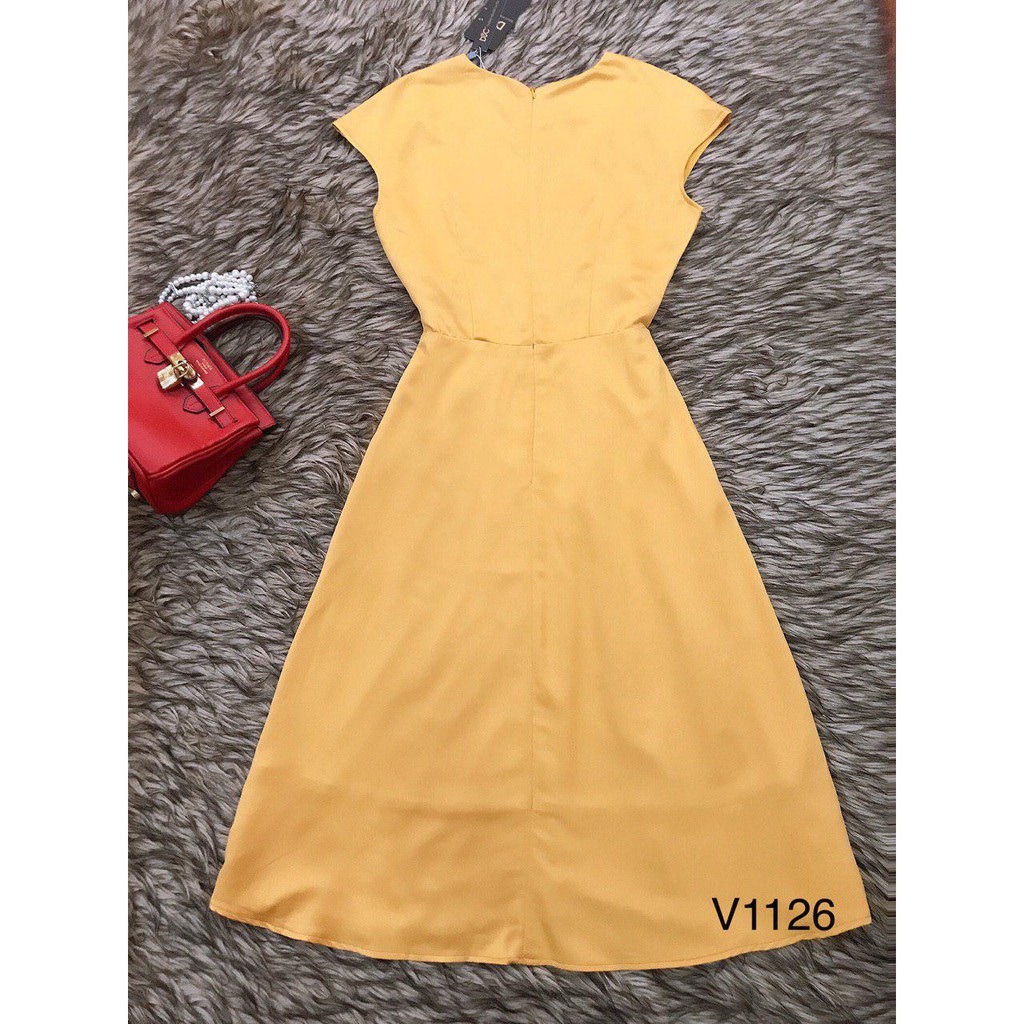 [ xả kho ] MiD Đầm Vàng sang Mie Design hào hoa thanh lịch V1126 Mie Design {kèm ảnh thật}