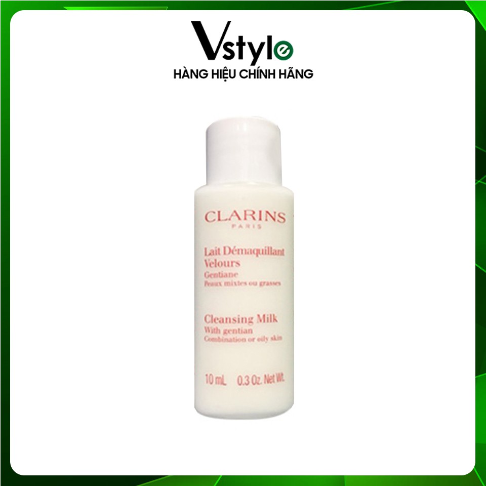Sữa Tẩy Trang Clarins Cleansing Milk With Gentian For Combination Or Oily Skin 10ml