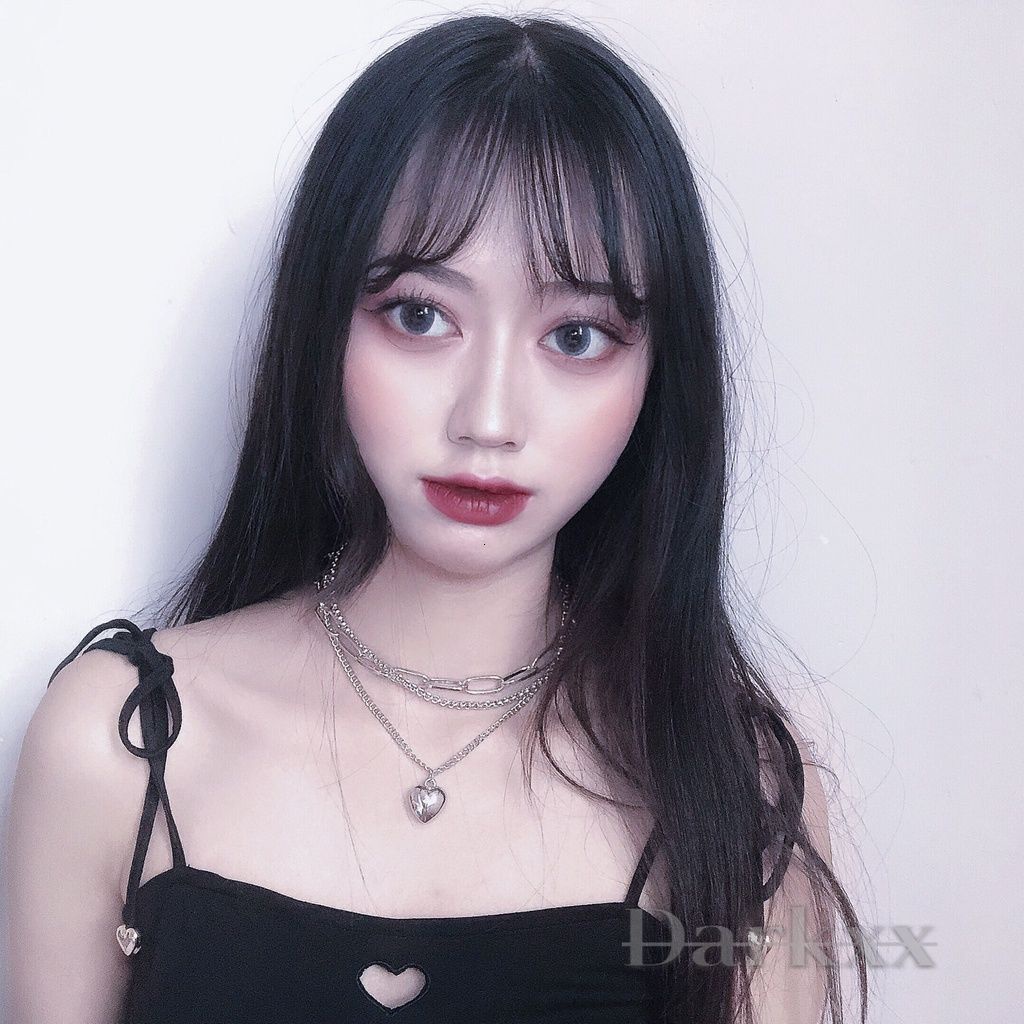 Vòng cổ Mặt Trái Tim Đôi Nhiều Màu Thời Trang Âu Mỹ