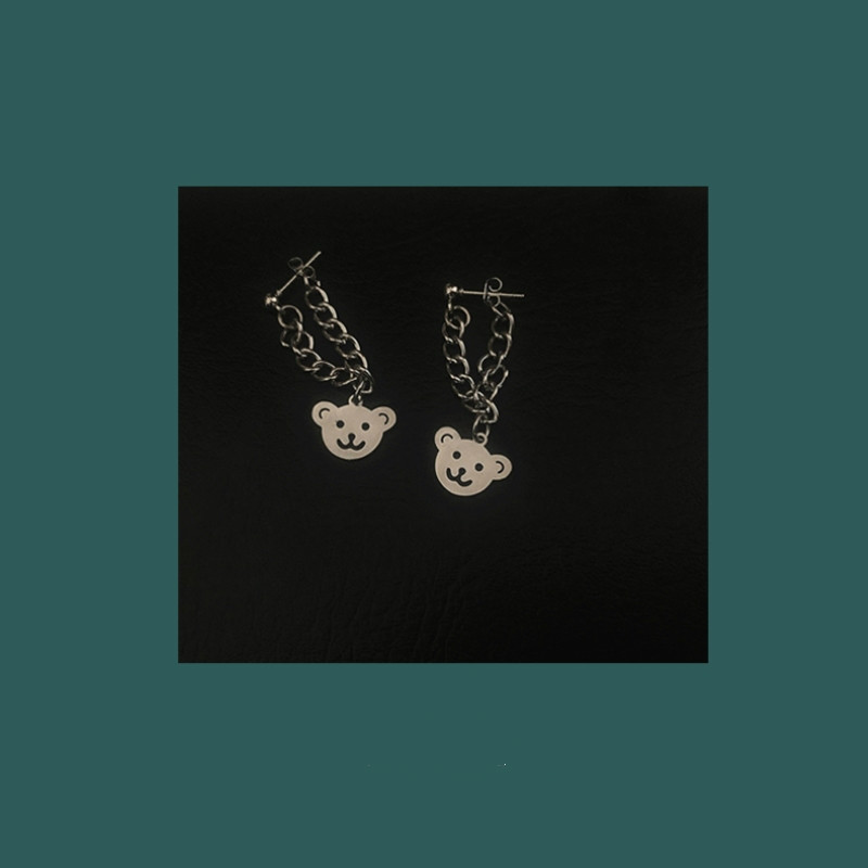 Khuyên Tai Dáng Dài Hình Gấu Dễ Thương Cho Nữ