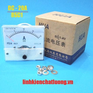 Ampe kế cơ dc 20a 85c1 đo dòng 0-20a chính hãng hua