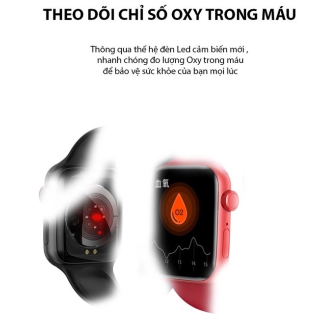 Đồng hồ thông minh Floveme - HW22 Pro, Smart watch Series 6, Nghe Gọi, Đo nhịp tim, Sạc không dây, Chống nước IP67