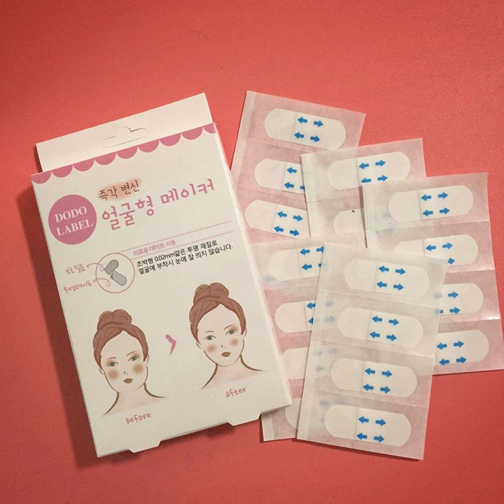 Miếng dán thon gọn mặt Dodo Label Hàn Quốc, thu gọn mặt khi trang điểm, bóp nhỏ mặt khi make up | BigBuy360 - bigbuy360.vn