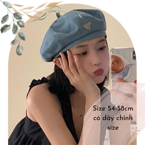 Mũ beret denim cao cấp phong cách Ullzang sành điệu, mũ nồi nữ mã BR8