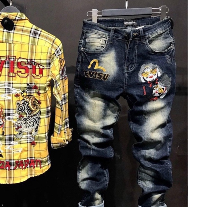Quần jean nam co giãn 4 chiều, quần bò THÊU dáng ôm chất vải cao cấp CAROLLSTORE MS110