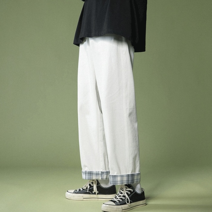 【M-5XL】Quần Thể Thao Màu Trơn Ống Rộng Thời Trang Hàn Quốc Đơn Giản Cho Lỏng Lẻo Bông Quần Jogger Nam Bình Thường Quần ống Suông Xu Hướng Quần Dài Nam Thể Thao Bề Ngang Chân Quần Nam