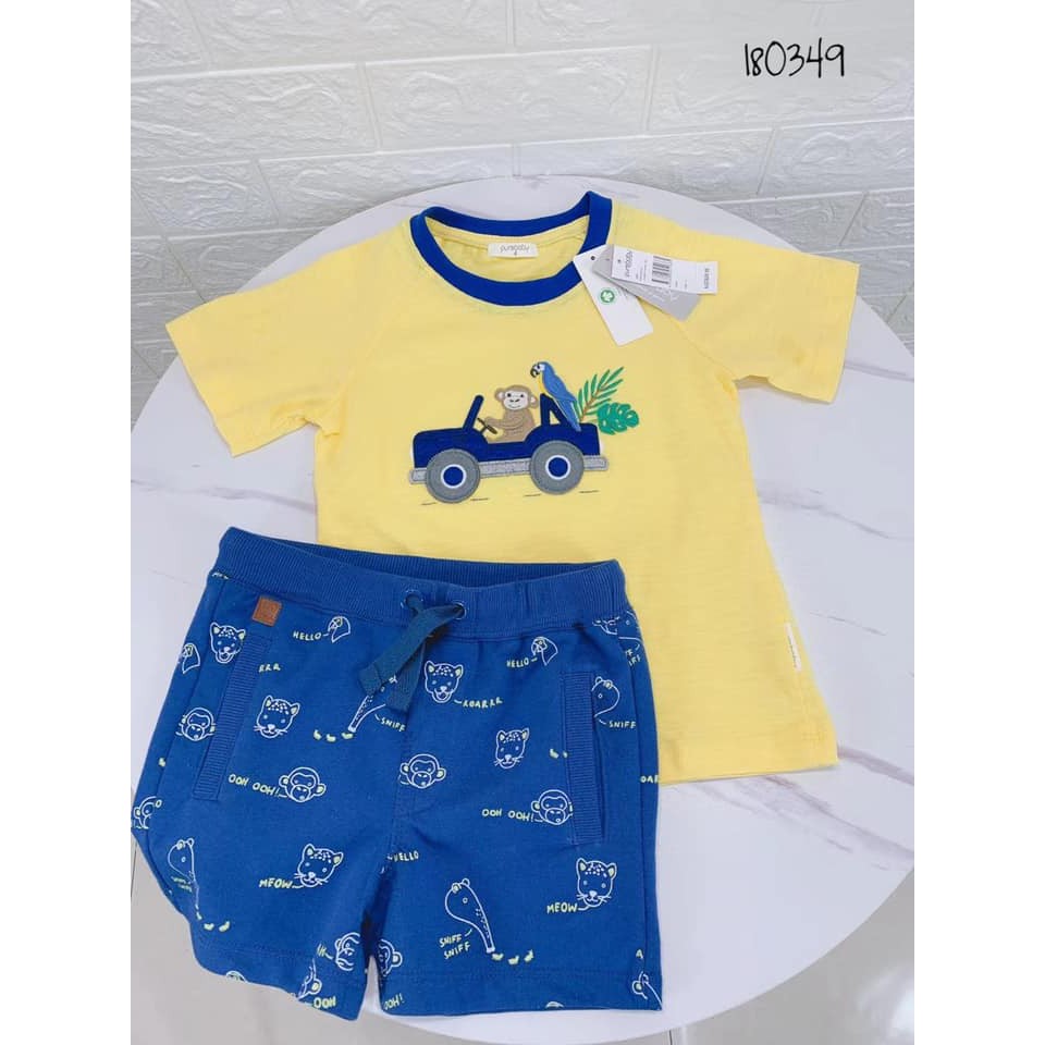 Bộ cotton purebaby vàng khỉ ❤️ FREESHIP ❤️ Bộ cotton purebaby vàng khỉ cho bé