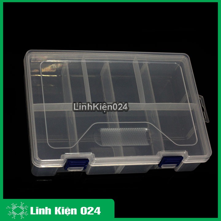 Hộp nhựa đựng linh kiện F-240 đựng trang sức, vật dụng kích thước 234x168x62mm ngăn có thể tháo rời