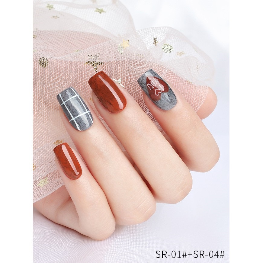 Sơn gel AS sơn nail Sơn móng tay gel dùng máy hơ gel hiệu ứng sơn lông độc lạ NAIL SUZY mã SR 15ml