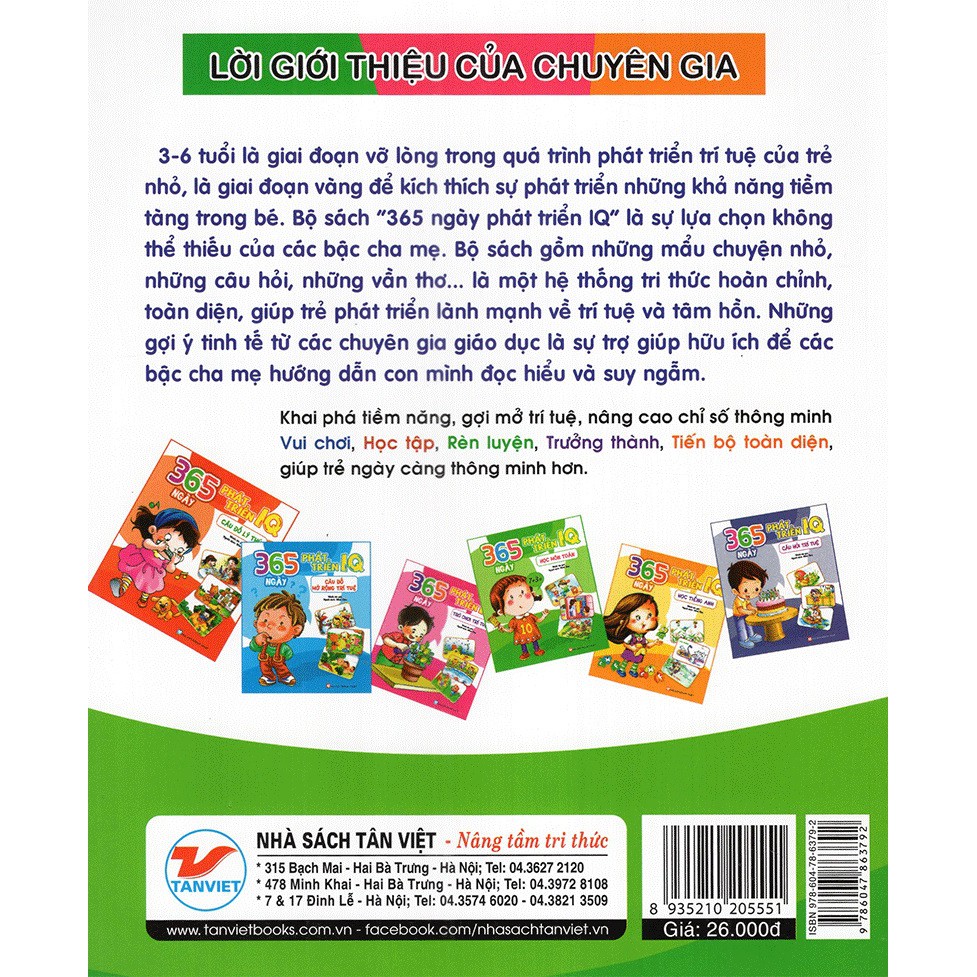 Sách - 365 Ngày Phát Triển IQ - Học Môn Toán