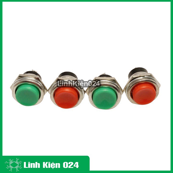 Bộ 3 nút nhấn đề sắt loại to 2 chân đường kính 15mm