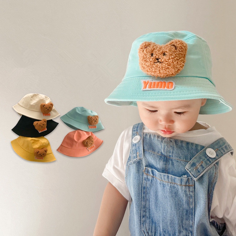 Nón Tai Bèo Hình Gấu Hoạt Hình 3D Phong Cách Hàn Quốc Cho Bé