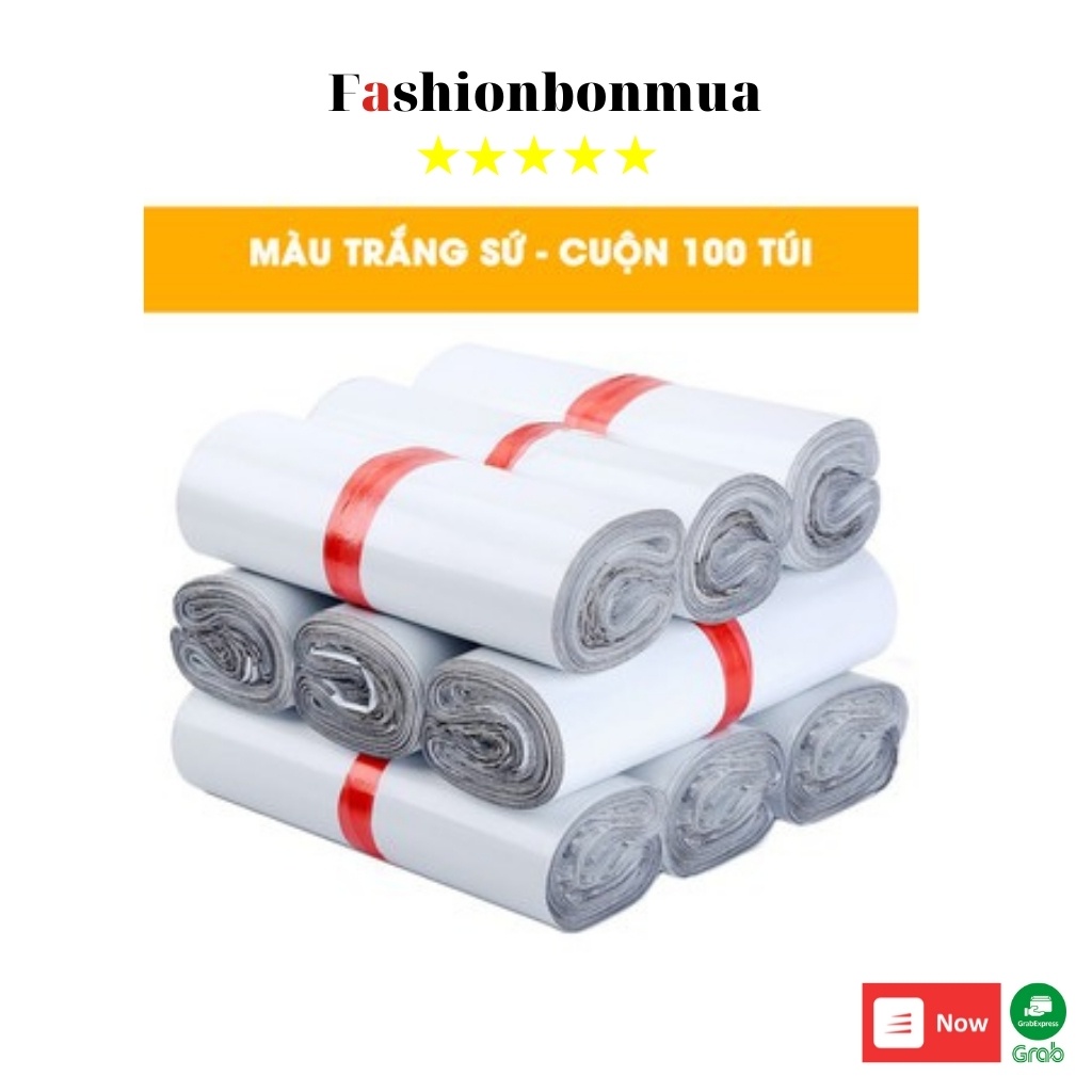 Túi Gói Hàng Túi Gói Hàng Niêm Phong 25x35 FASHIONBONMUA Cuộn 10 Túi Có Keo Dán Bảo Mật Chống Nước