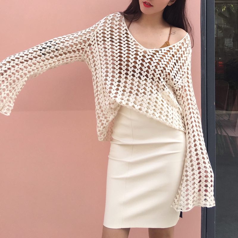 Kimono Áo lưới đi biển nữ cá tính, thoải mái