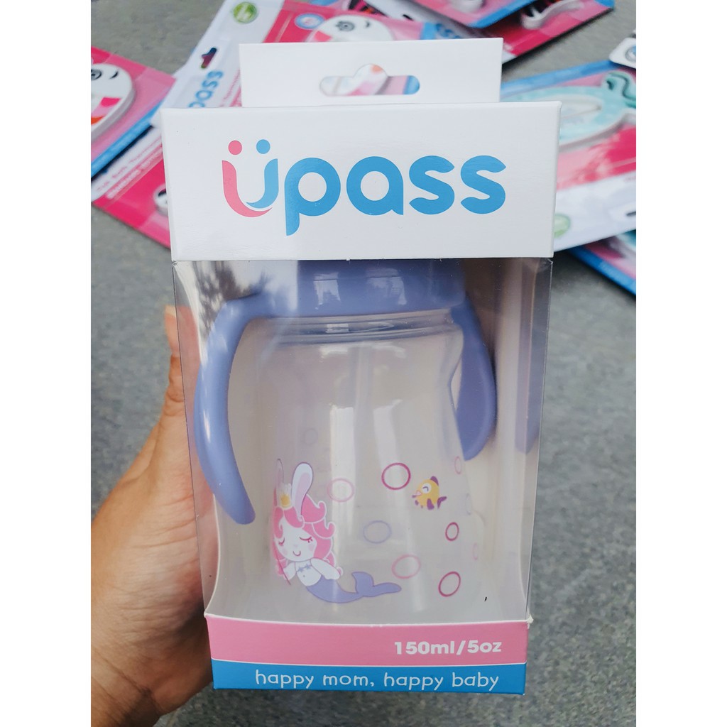 Bình nước tập hút có 2 tay cầm 150ml Upass UP0080N (Sản xuất: Thái Lan)