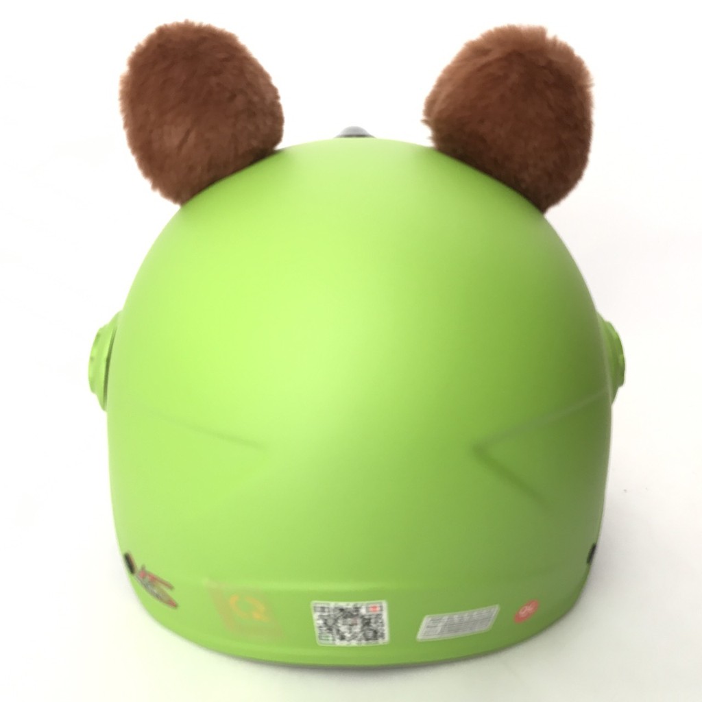 Mũ bảo hiểm trẻ em có kính - siêu dễ thương dành cho bé từ 3 đến 6 tuổi - VS103Ks heo xanh lá