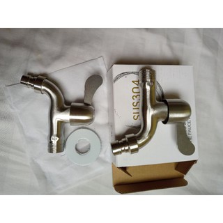 vòi xả nước inox 304 phi15 (phi21)