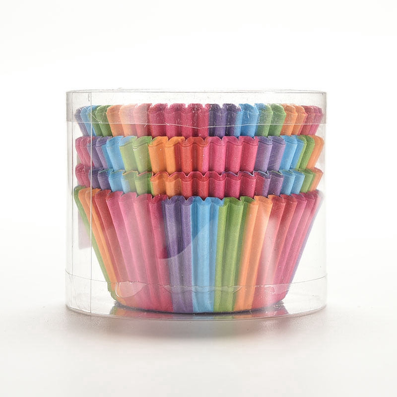 Set 100 cốc giấy đựng bánh cupcake nhiều màu xinh xắn
