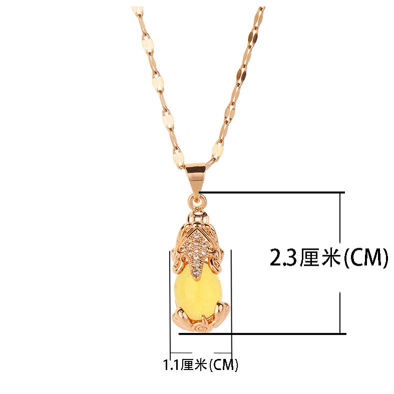 Vòng cổ Mặt Hình Pixiu Đính Kim Cương Giả Cao Cấp Thời Trang Dành Cho Nữ