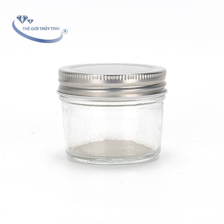 HŨ THỦY TINH NẮP NHÔM 100ML - Làm sữa chua, bánh Plan, mứt và đựng thực phẩm