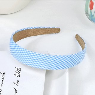  Cài tóc caro sọc xanh thời trang cho nữ