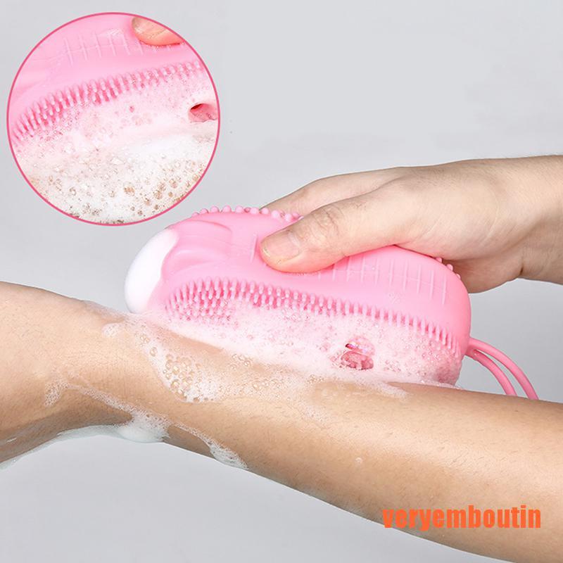 Bàn Chải Silicone Massage Tẩy Tế Bào Chết Toàn Thân