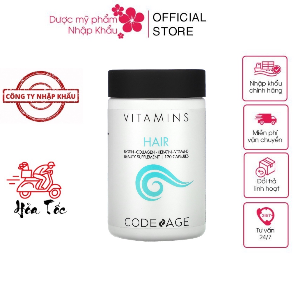 HÀNG NHẬP KHẨU - Viên Uống Code Age Hair CODEAGE Vitamins Kích Thích Mọc