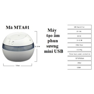 Máy tạo ẩm, phun sương mini USB - MTA01