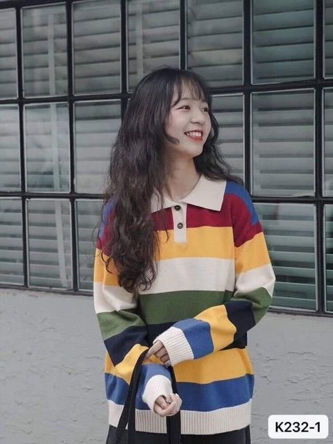 HOT ÁO KẺ CẦU VỒNG