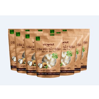 Combo 10 gói cơm dừa sấy giòn vionut 30g*10 gói
