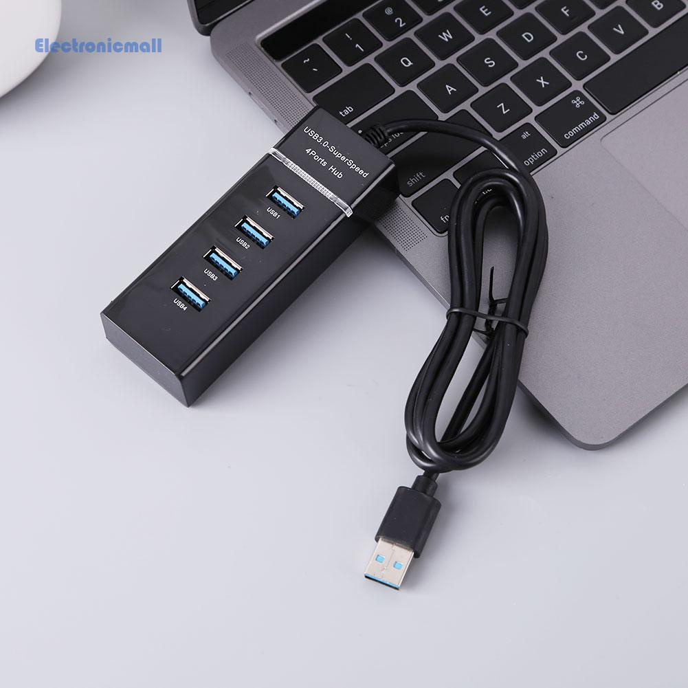 Bộ HUB Chia 4 Cổng USB 3.0 5Gbps Tiện Lợi ElectronicMall01*