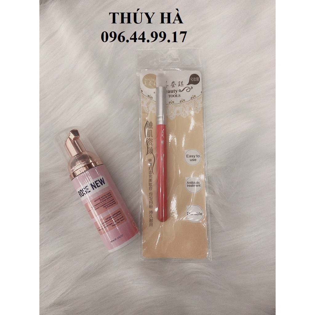 Combo vệ sinh siêu sach( rose+ 1 cọ) _dụng cụ nối mi_mi fan_mi khay_keo nối mi_dụng cụ mi giá rẻ_kho si mi_THÚY HÀ